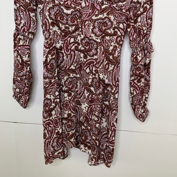 For the Love of Lemons Paisley Pink Mini Dress Womens X-Small - Picture 3 of 16
